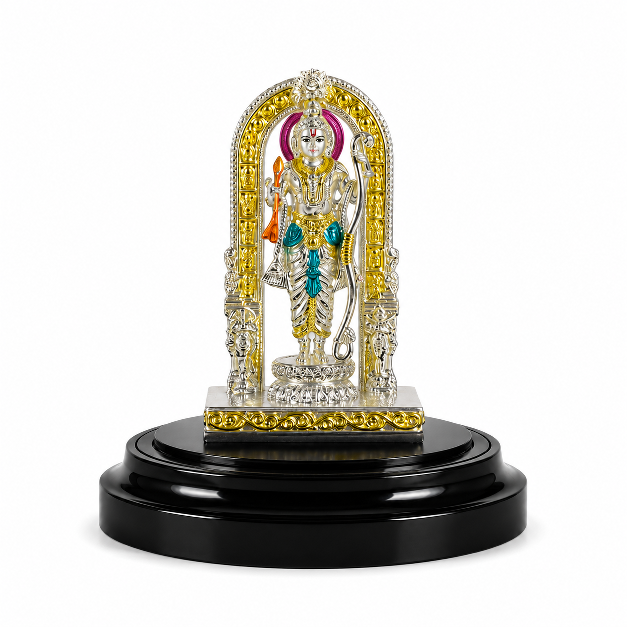 Shri Ram Idol with Arch – 999% Silver – OYA by Gemkara view 4