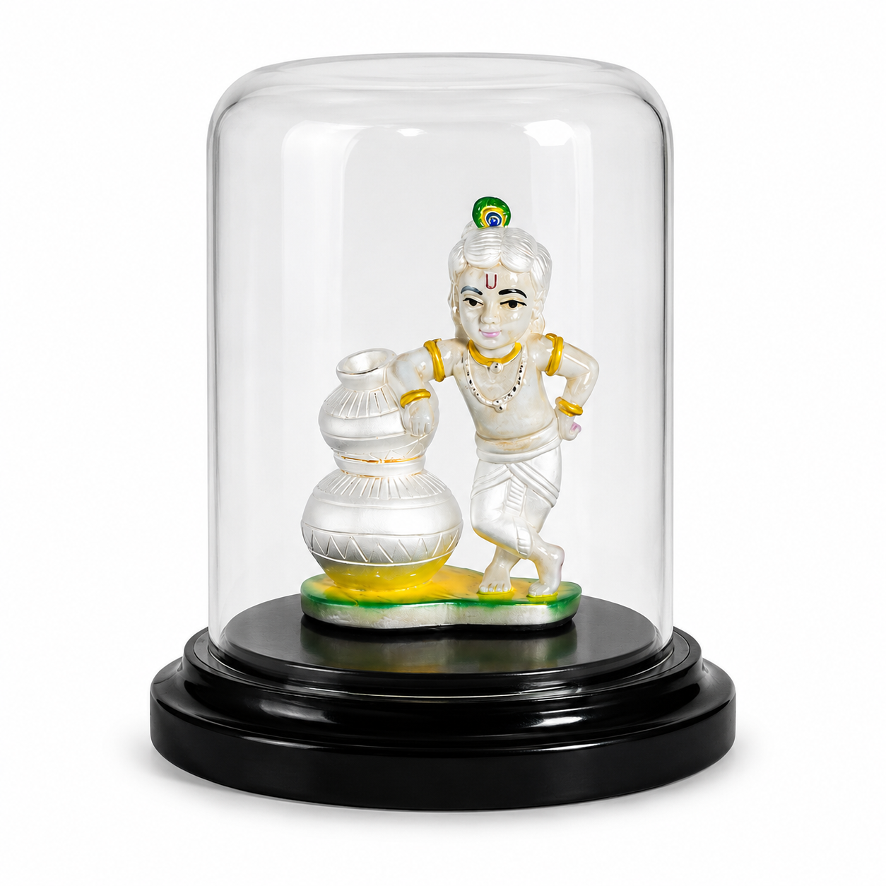 Bal Krishna with Matki Idol – 999% Silver – OYA by Gemkara view 1