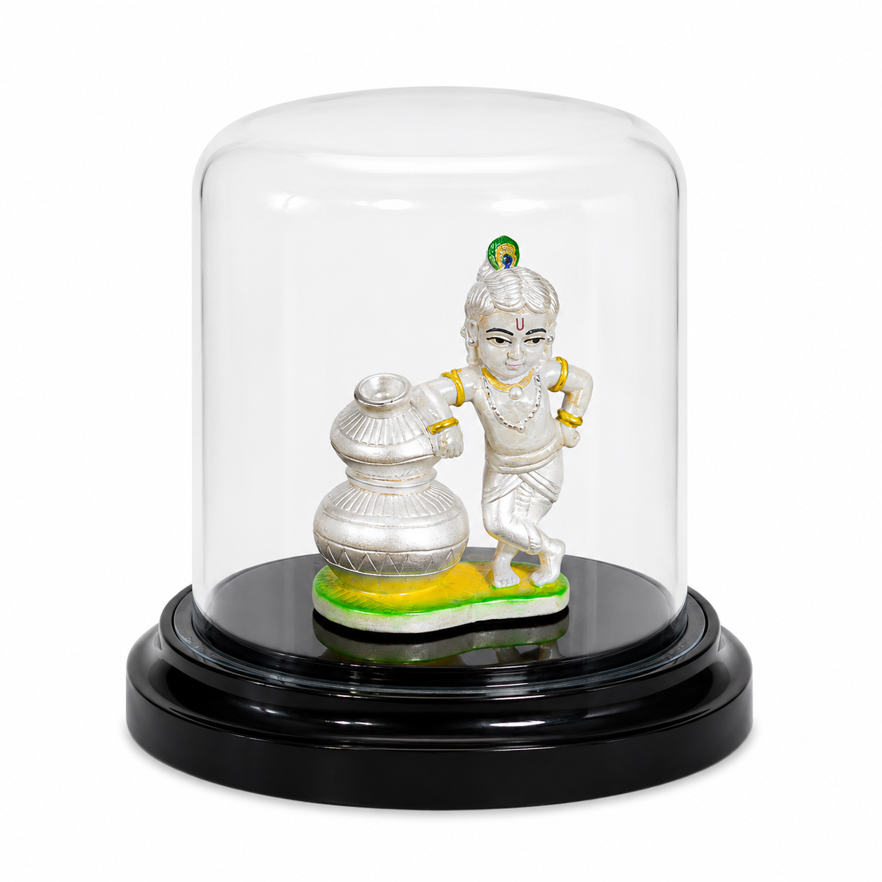 Bal Krishna with Matki Idol – 999% Silver – OYA by Gemkara view 4
