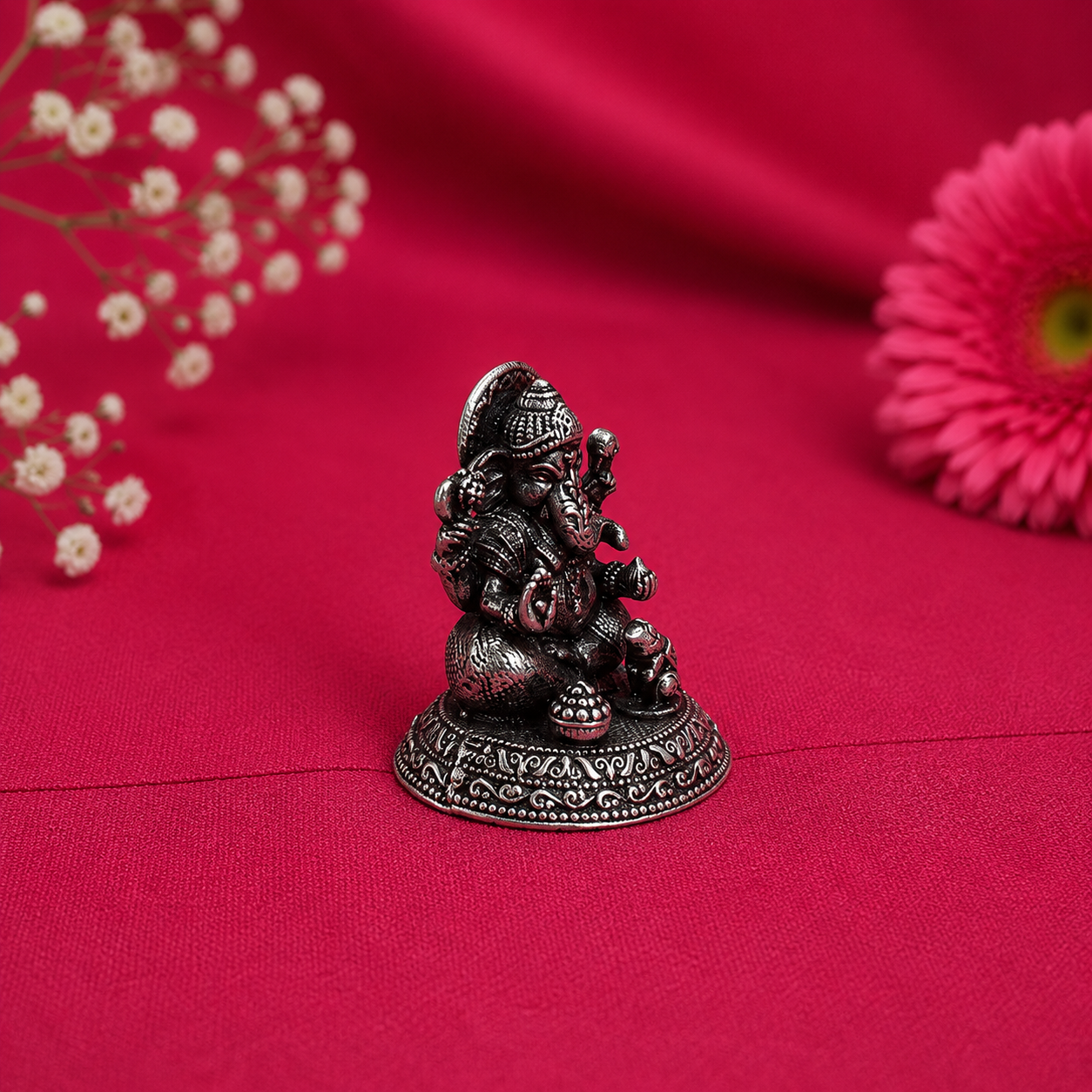 Ganesha Idol – 925 Sterling Silver – OYA by Gemkara view 4