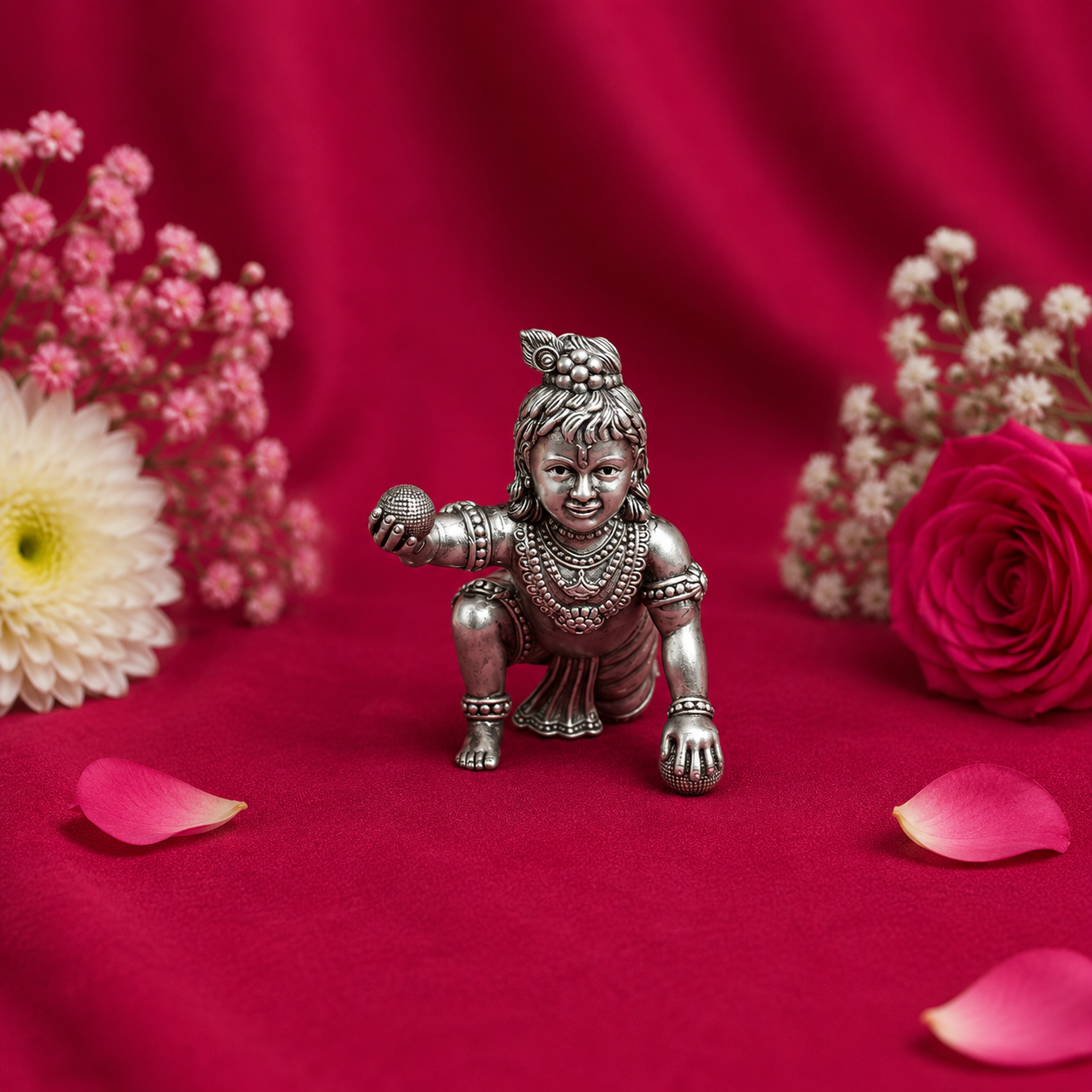 Crawling Laddu Gopal – 925 Sterling Silver – OYA by Gemkara view 2
