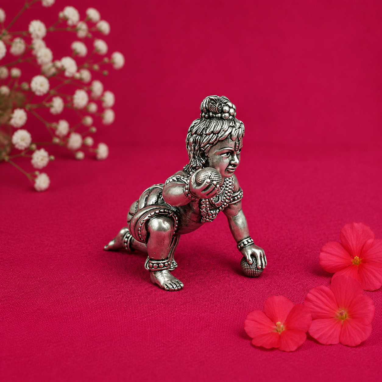 Crawling Laddu Gopal – 925 Sterling Silver – OYA by Gemkara view 4