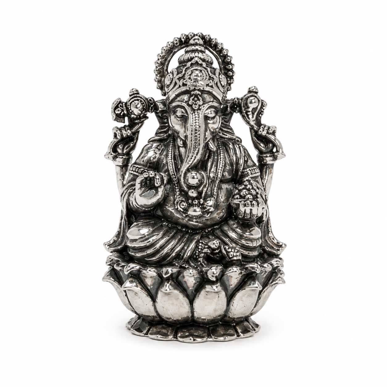 Siddhi Vinayak Silver Idol – OYA by Gemkara view 1