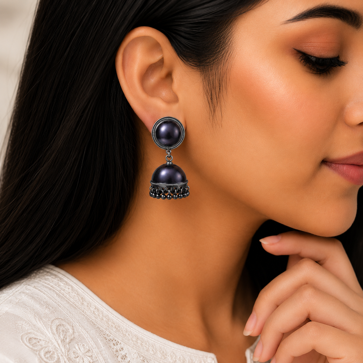 Tamira Jhumka – 925 Sterling Silver – OYA by Gemkara view 2