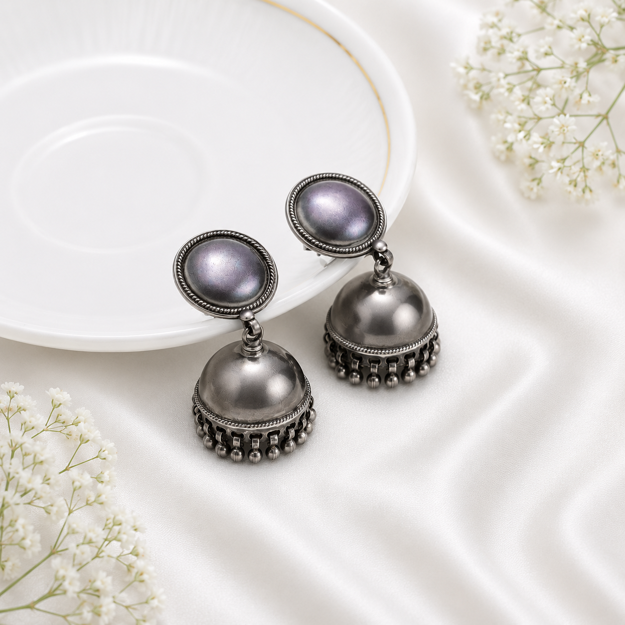 Tamira Jhumka – 925 Sterling Silver – OYA by Gemkara view 3