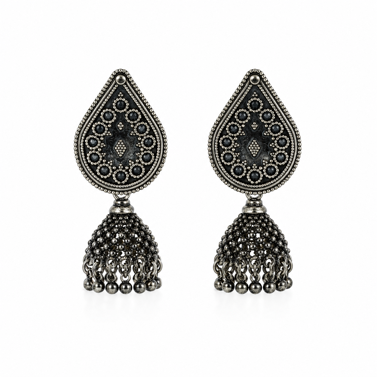 Megha Jhumka – 925 Sterling Silver – OYA by Gemkara view 1