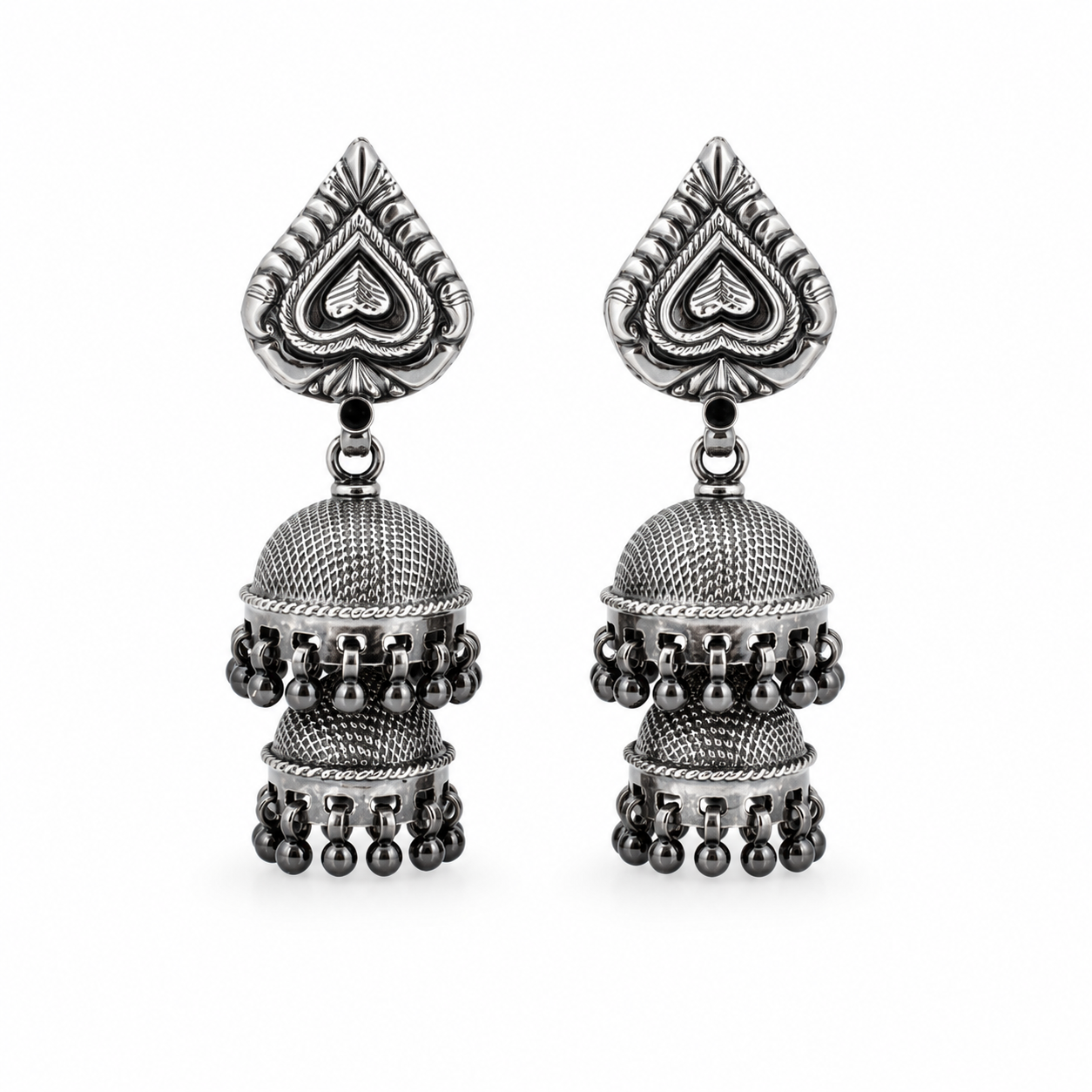 Dhwani Jhumka – 925 Sterling Silver – OYA by Gemkara view 1