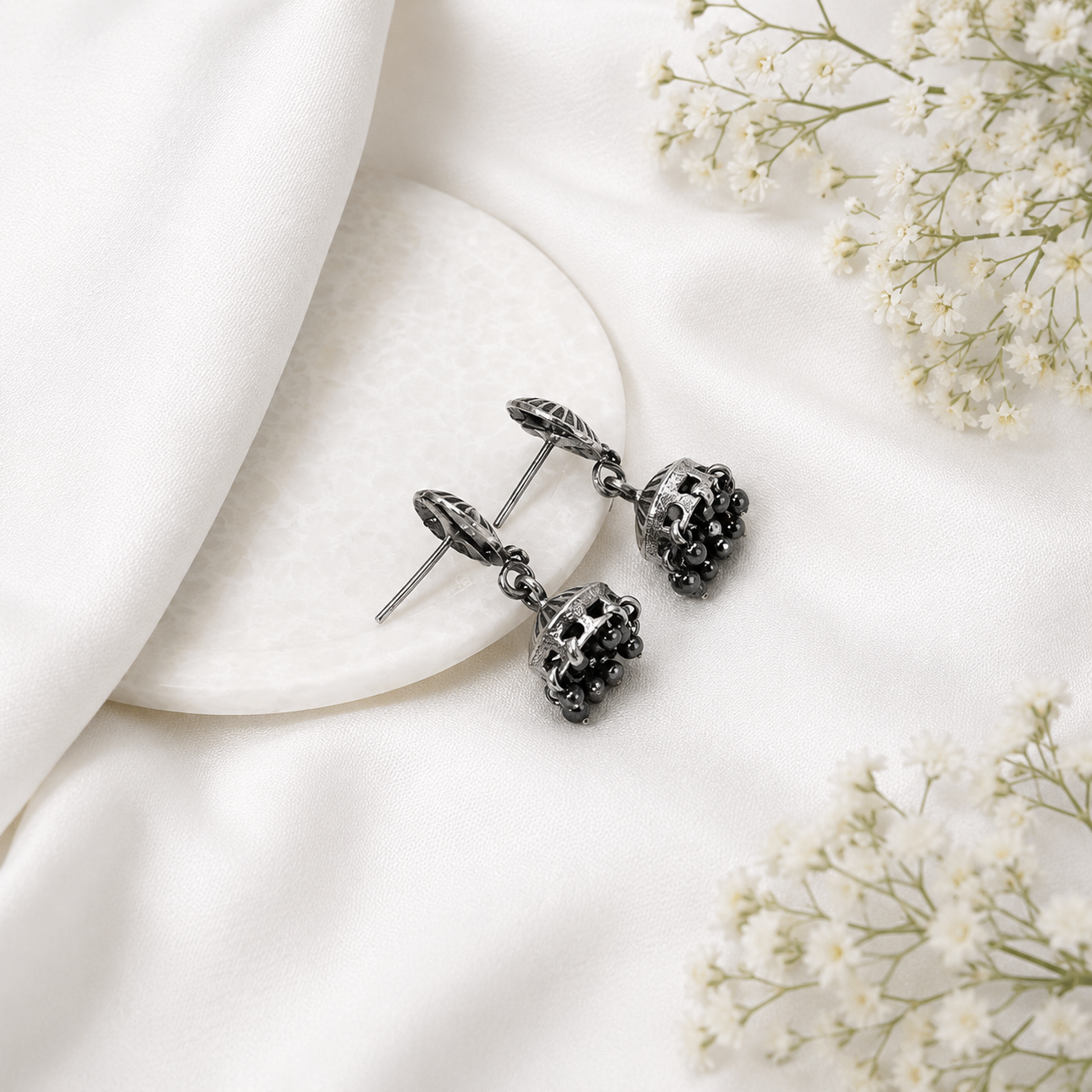 Divya Jhumka – 925 Sterling Silver – OYA by Gemkara view 4