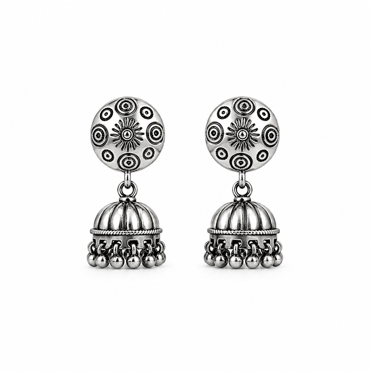 Surya Jhumka – 925 Sterling Silver – OYA by Gemkara view 1