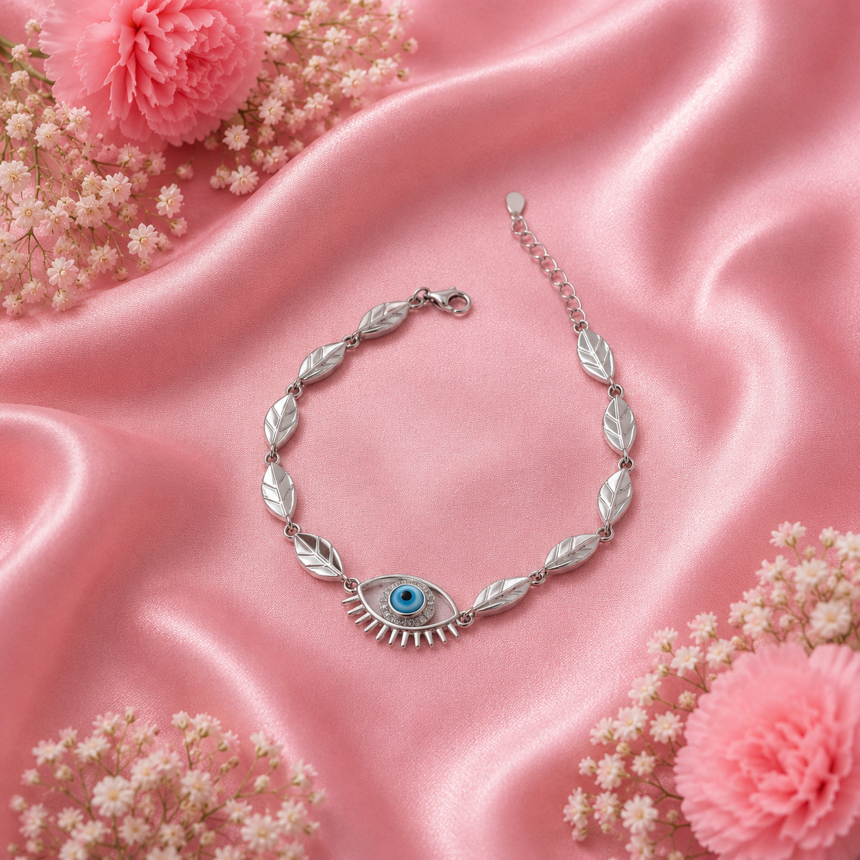 Elegant Leaf Bracelet – 925 Sterling Silver – OYA by Gemkara view 2