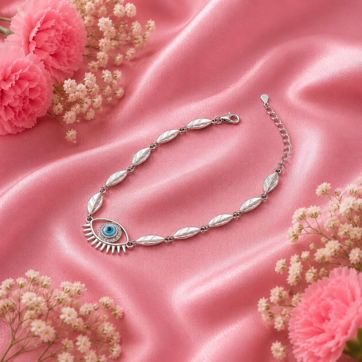 Elegant Leaf Bracelet – 925 Sterling Silver – OYA by Gemkara view 4