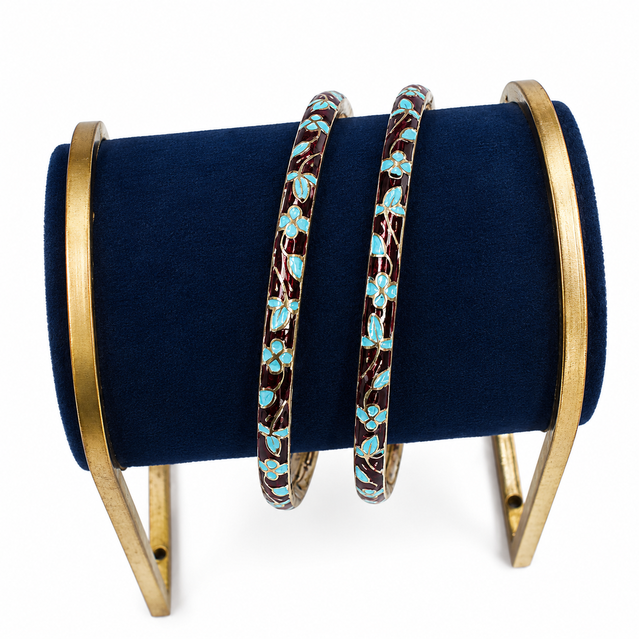 Aqua Bloom Bangle – 925 Sterling Silver – OYA by Gemkara view 4