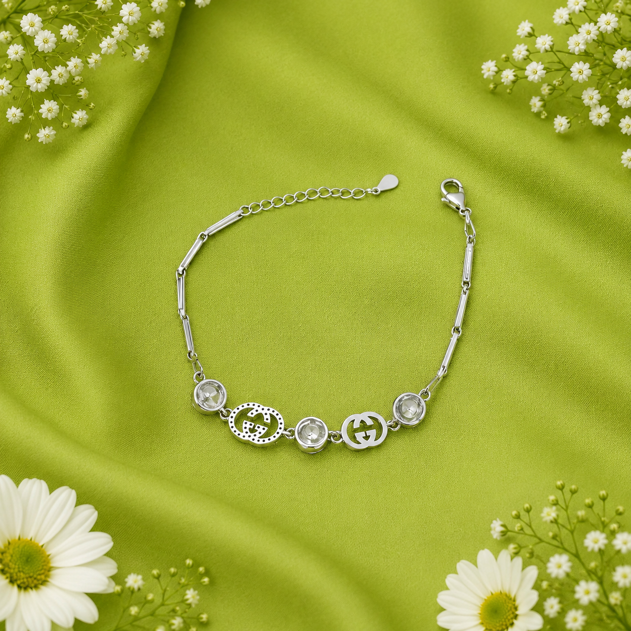 Turquoise Link Bracelet – 925 Sterling Silver – OYA by Gemkara view 4