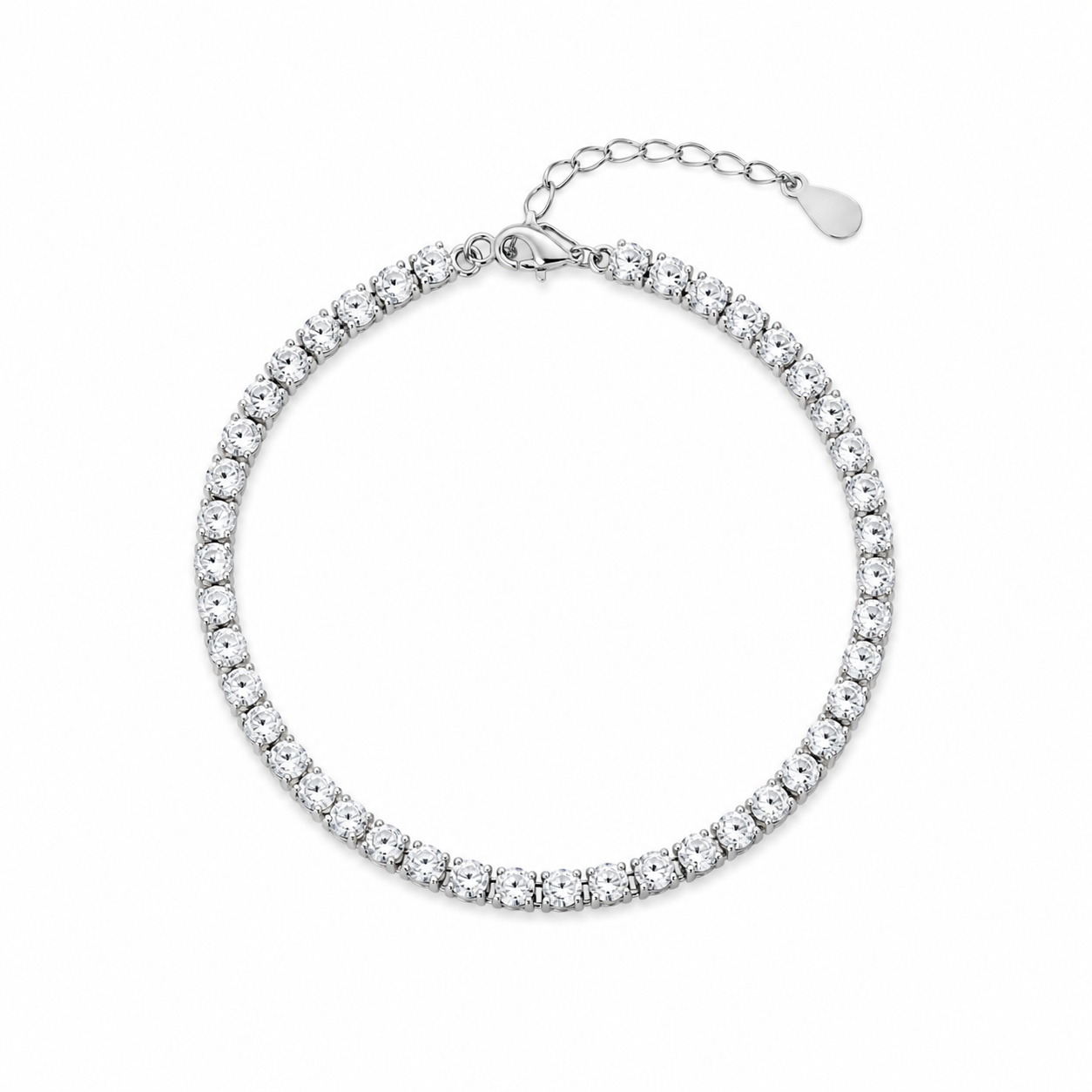 Classic Tennis Bracelet – 925 Sterling Silver – OYA by Gemkara view 1