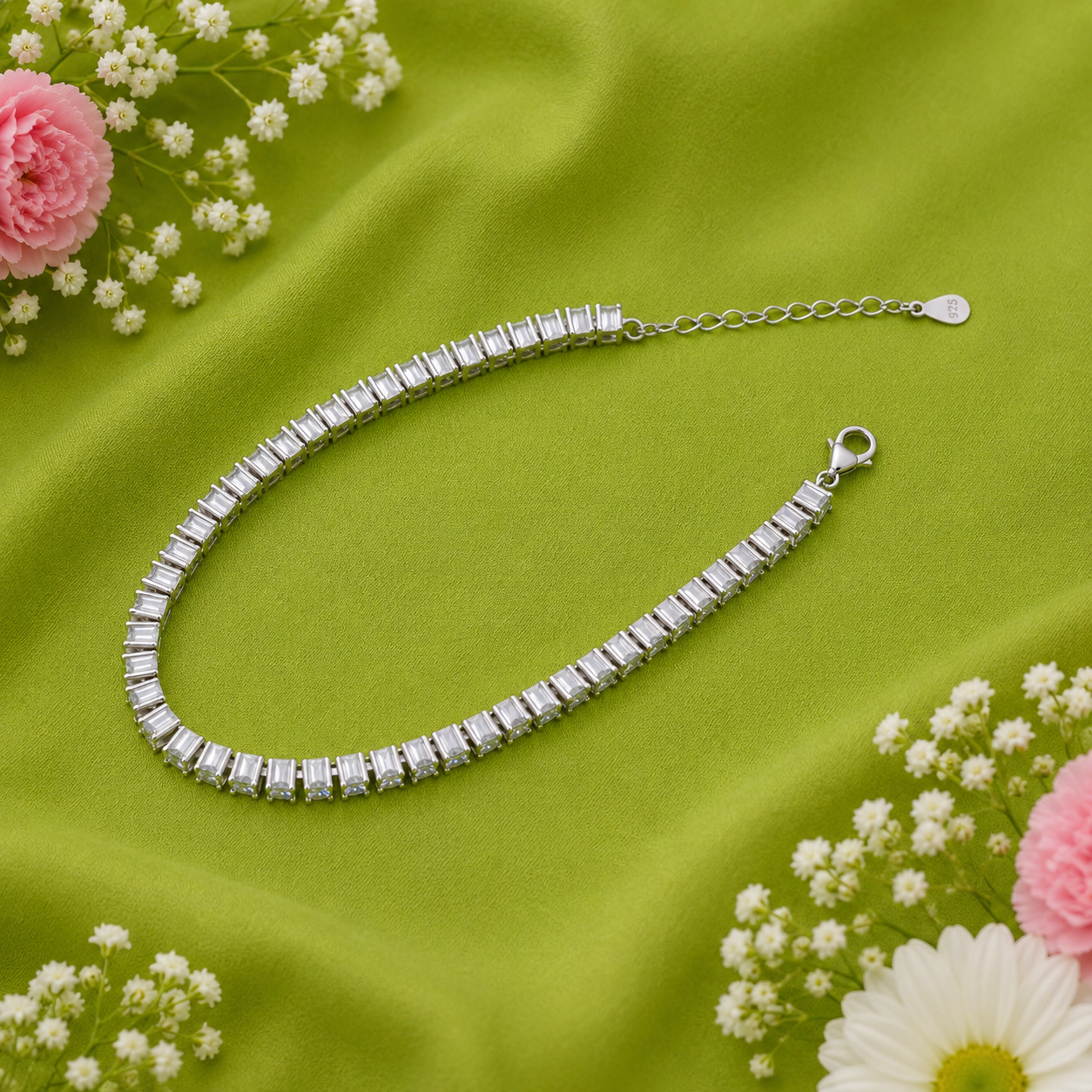 Classic Tennis Bracelet – 925 Sterling Silver – OYA by Gemkara view 4