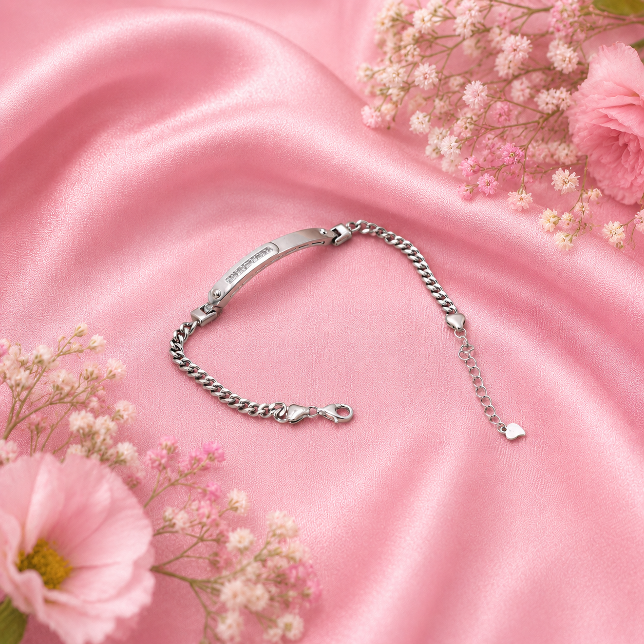 Bar Chain Bracelet – 925 Sterling Silver – OYA by Gemkara view 3
