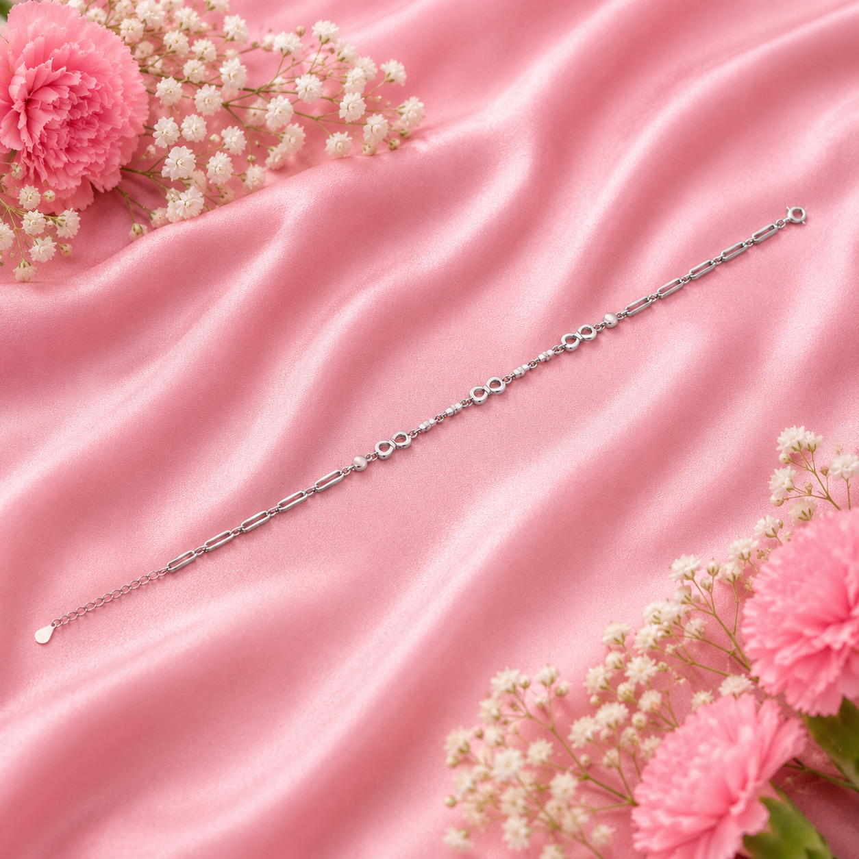 Bow Link Bracelet – 925 Sterling Silver – OYA by Gemkara view 2