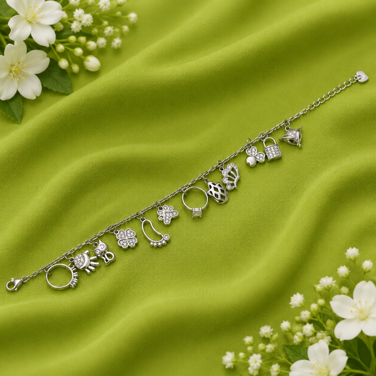 Lucky Charms Bracelet – 925 Sterling Silver – OYA by Gemkara view 3