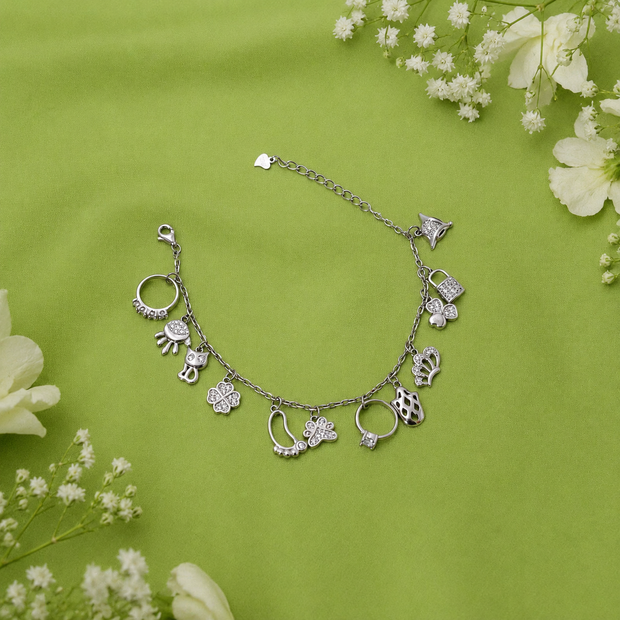 Lucky Charms Bracelet – 925 Sterling Silver – OYA by Gemkara view 4