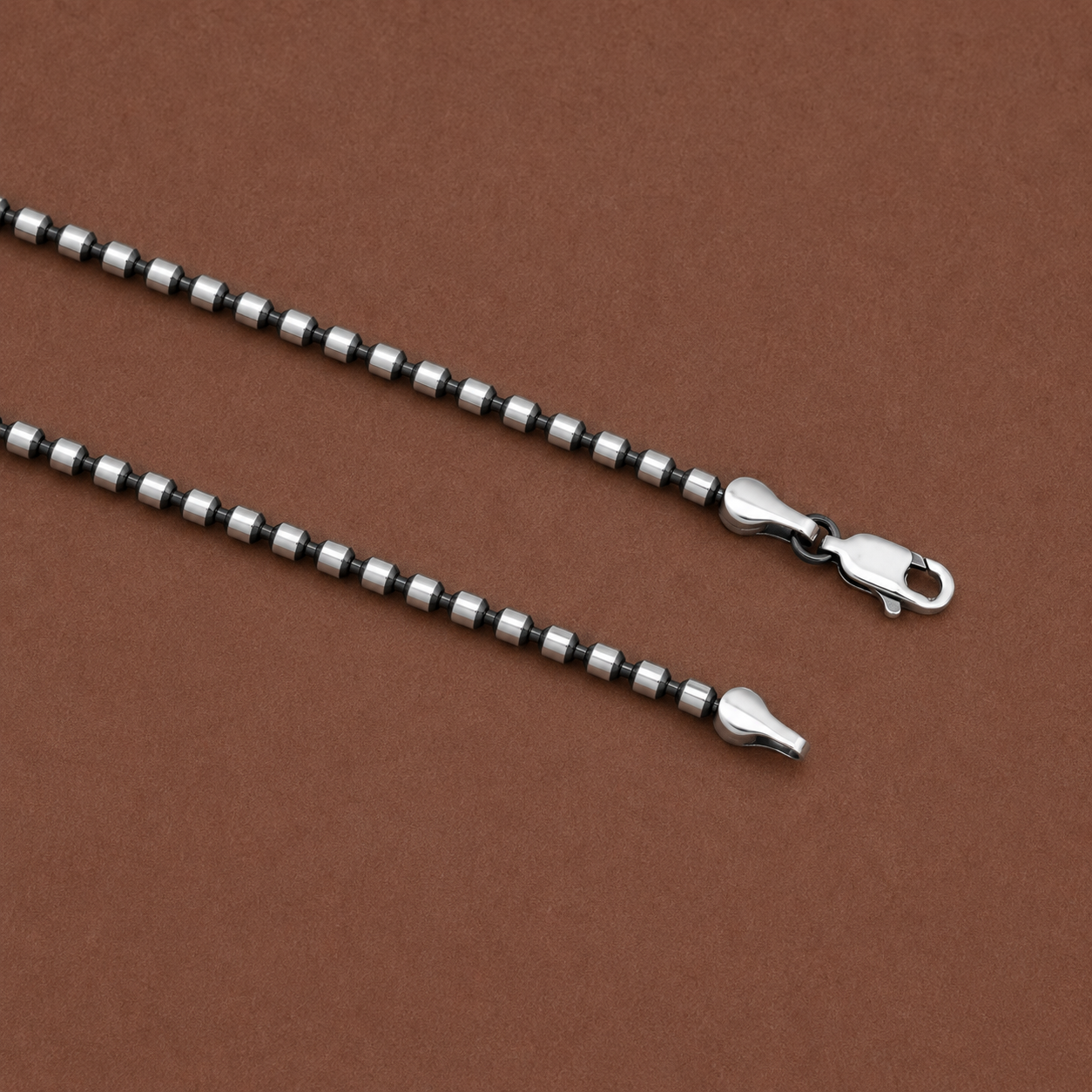 Cube Bead Chain – 925 Sterling Silver – OYA by Gemkara view 4