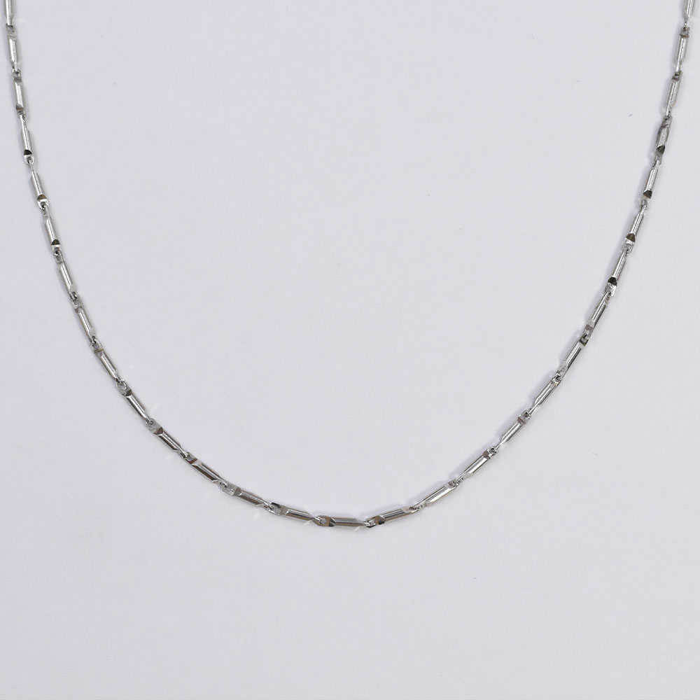 Silver Bar Link Chain