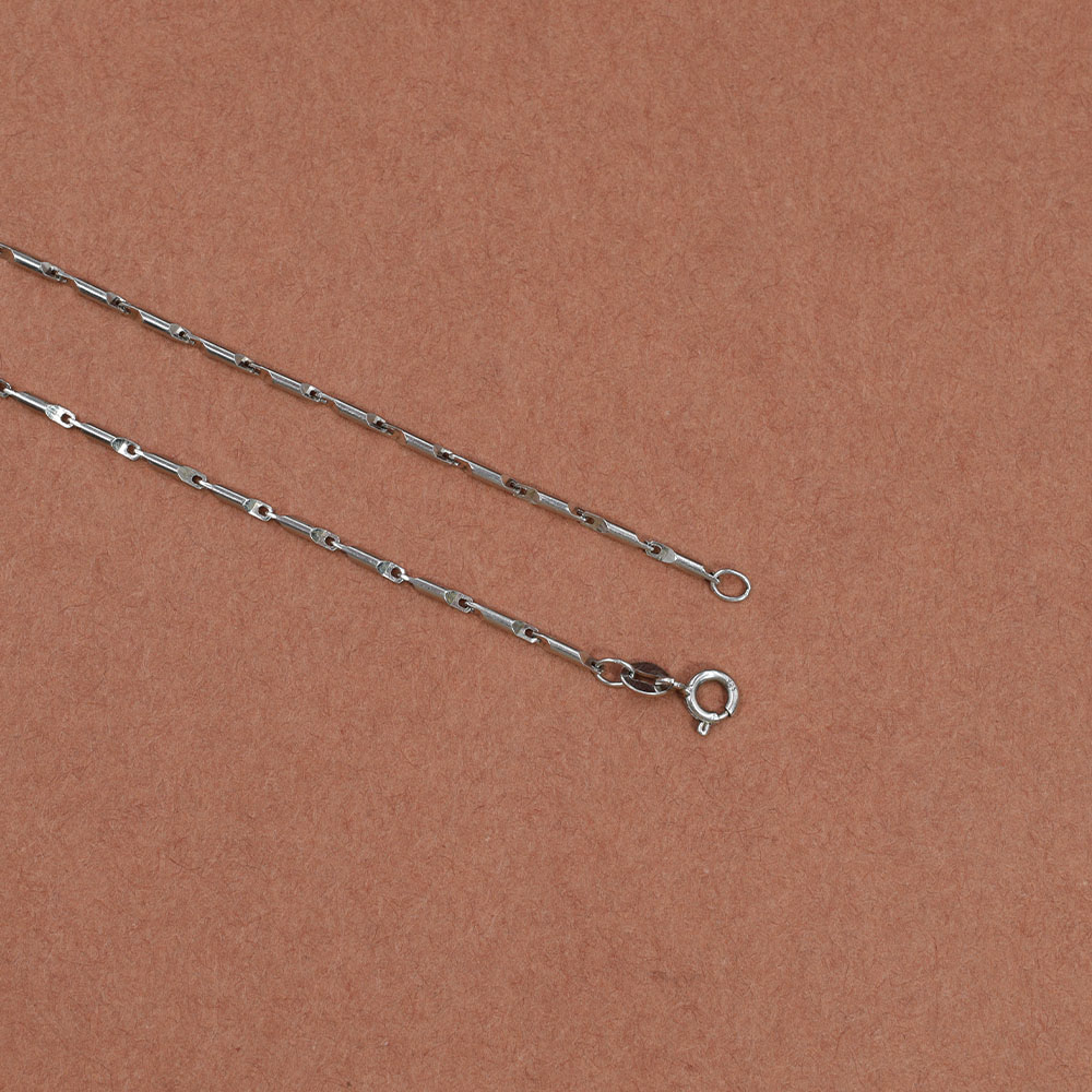 Silver Bar Link Chain