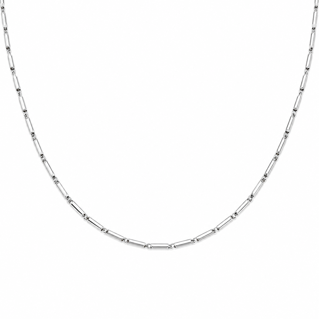 Silver Bar Link Chain