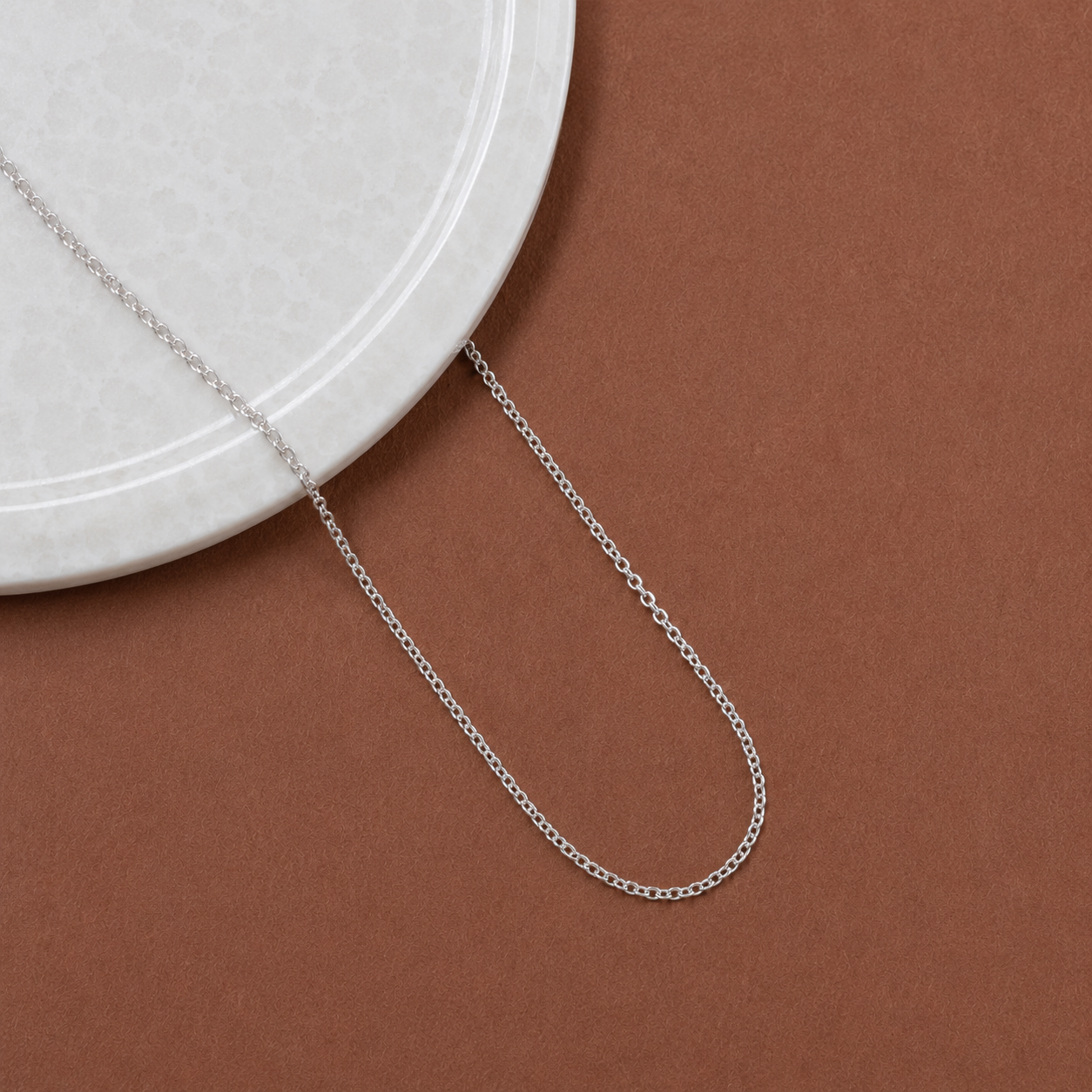 Classic Oval Cable Chain – 925 Sterling Silver – OYA by Gemkara view 4
