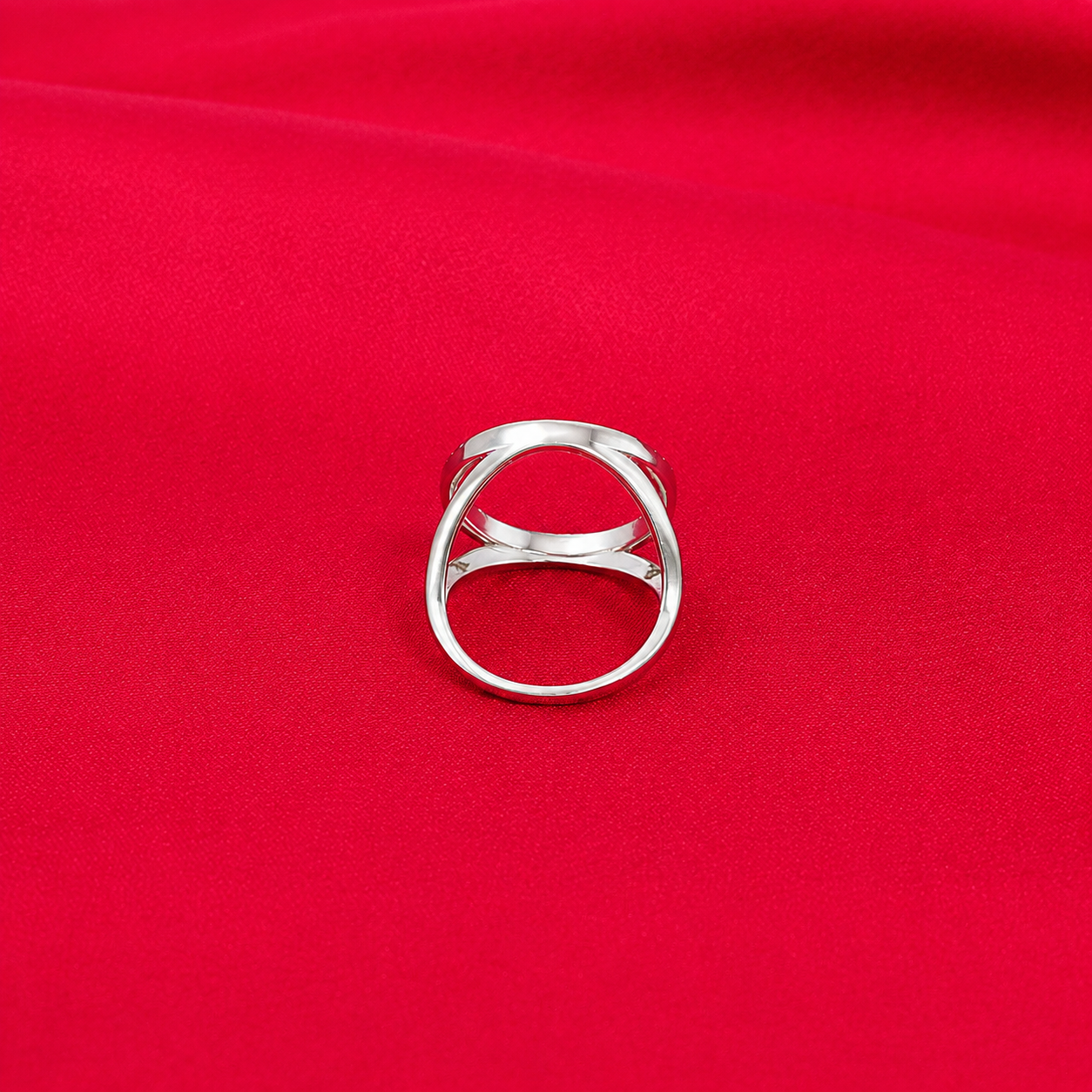 Halo Loop Ring – 925 Sterling Silver – OYA by Gemkara view 3
