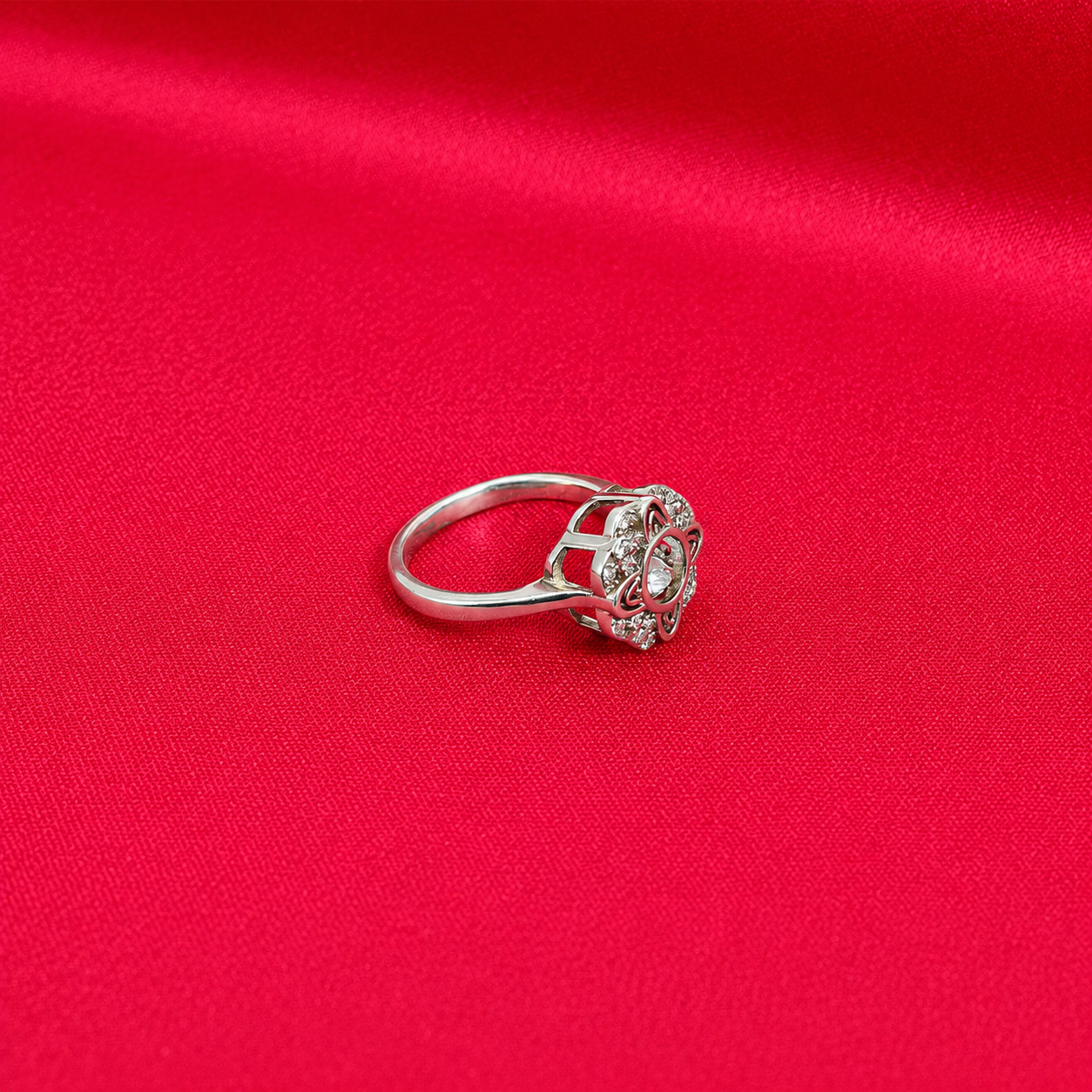 Orbit Bloom Ring – 925 Sterling Silver – OYA by Gemkara view 2