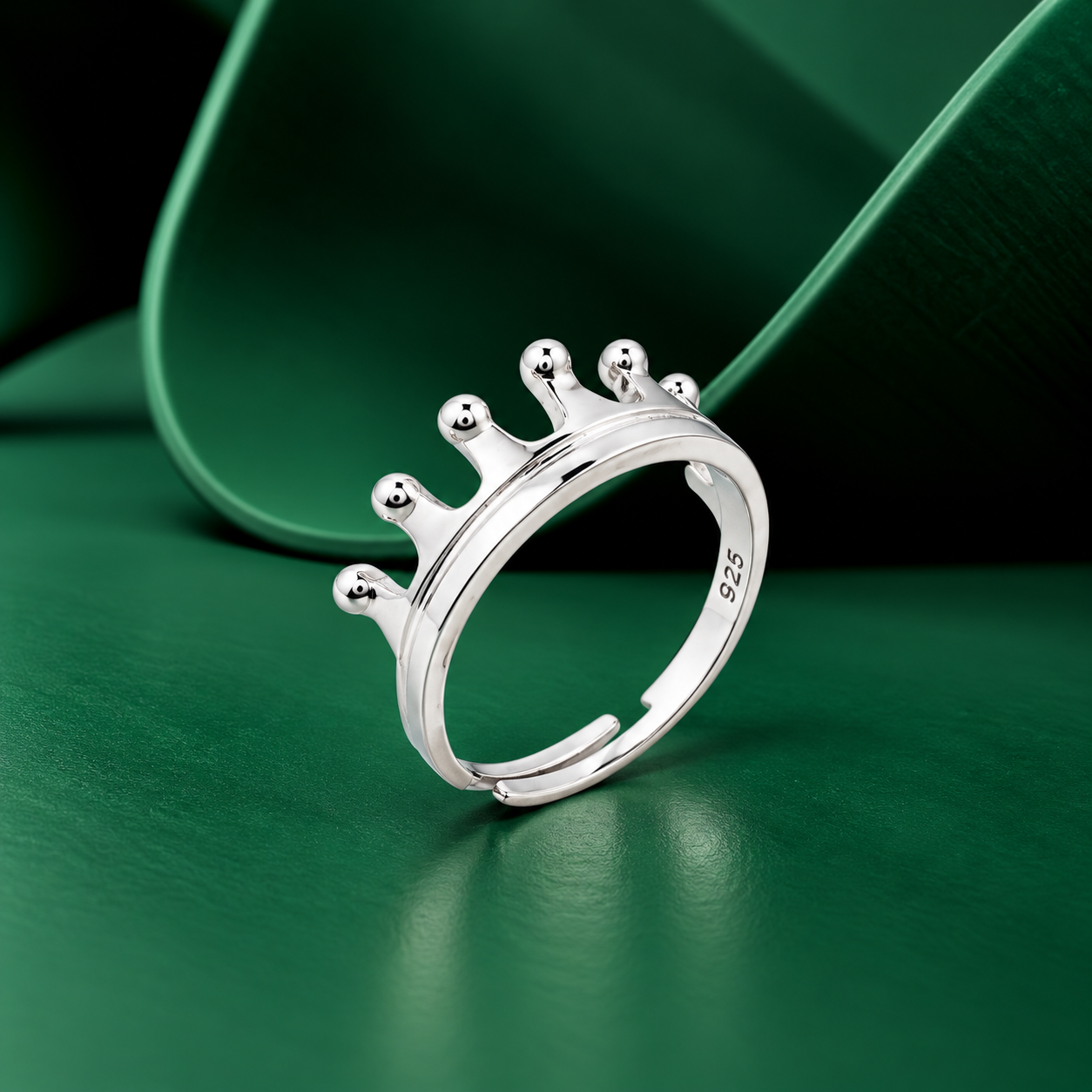 Crown Ring – 925 Sterling Silver – OYA by Gemkara view 3