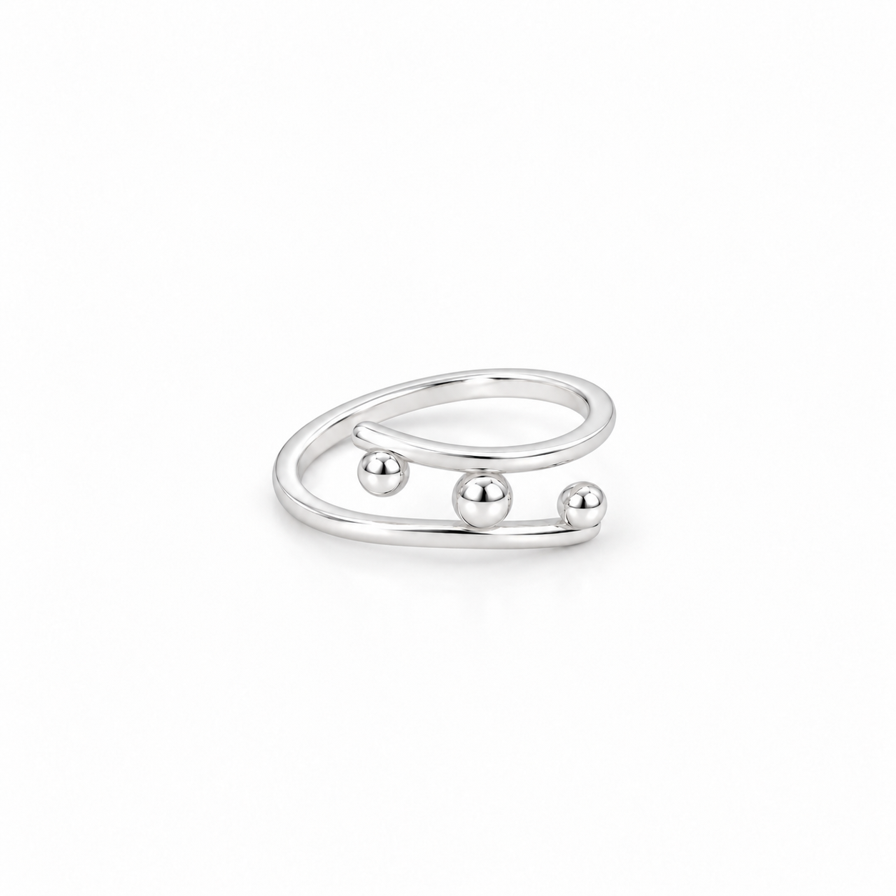 Open Cuff Ring – 925 Sterling Silver – OYA by Gemkara view 1