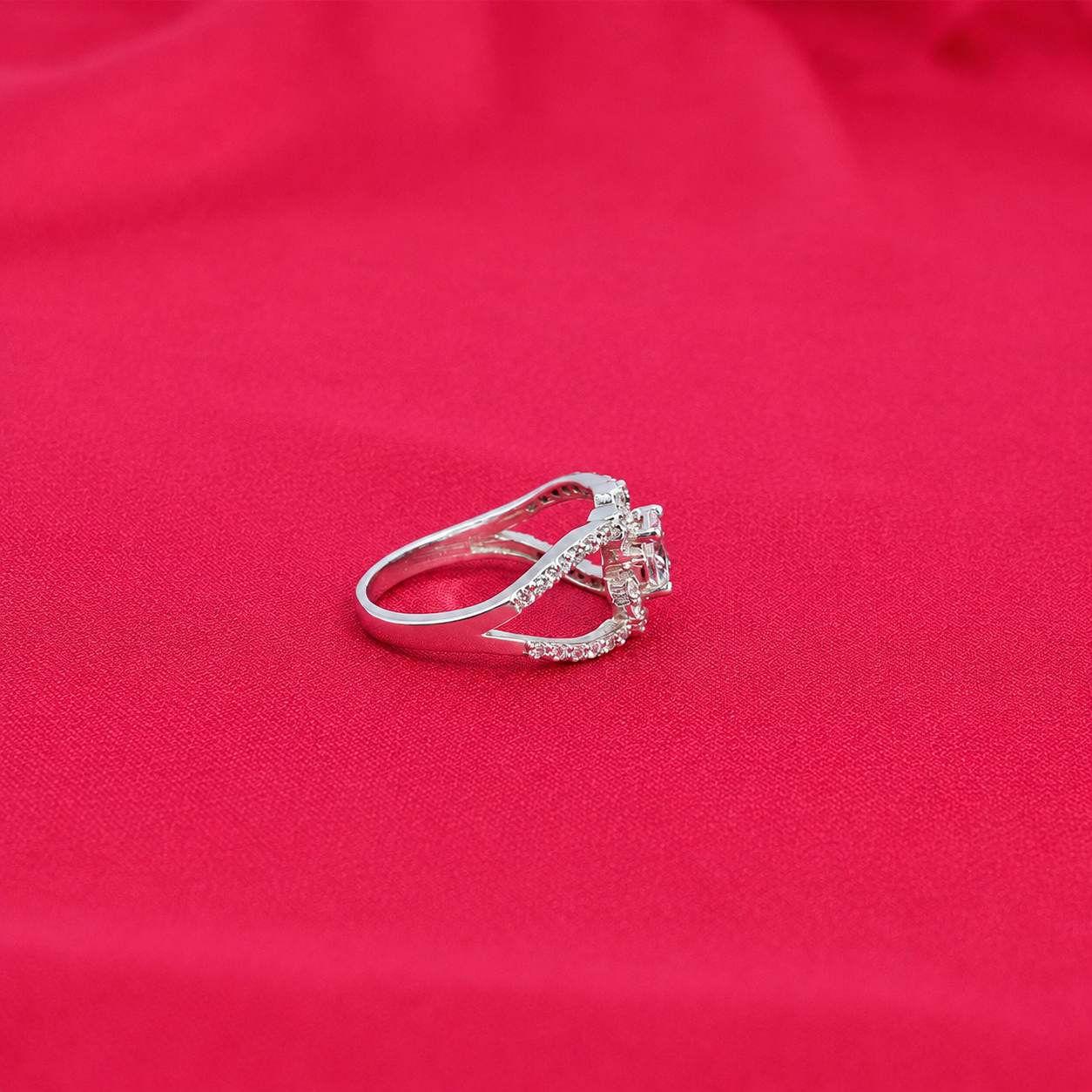 Halo Bloom Ring – 925 Sterling Silver – OYA by Gemkara view 2