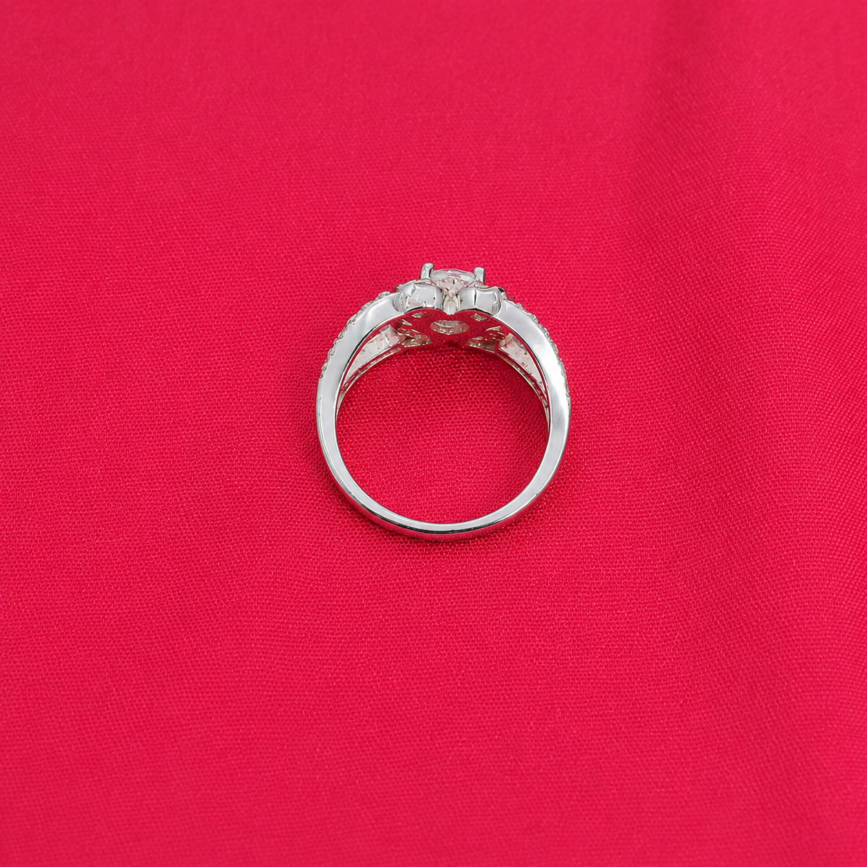 Halo Bloom Ring – 925 Sterling Silver – OYA by Gemkara view 3