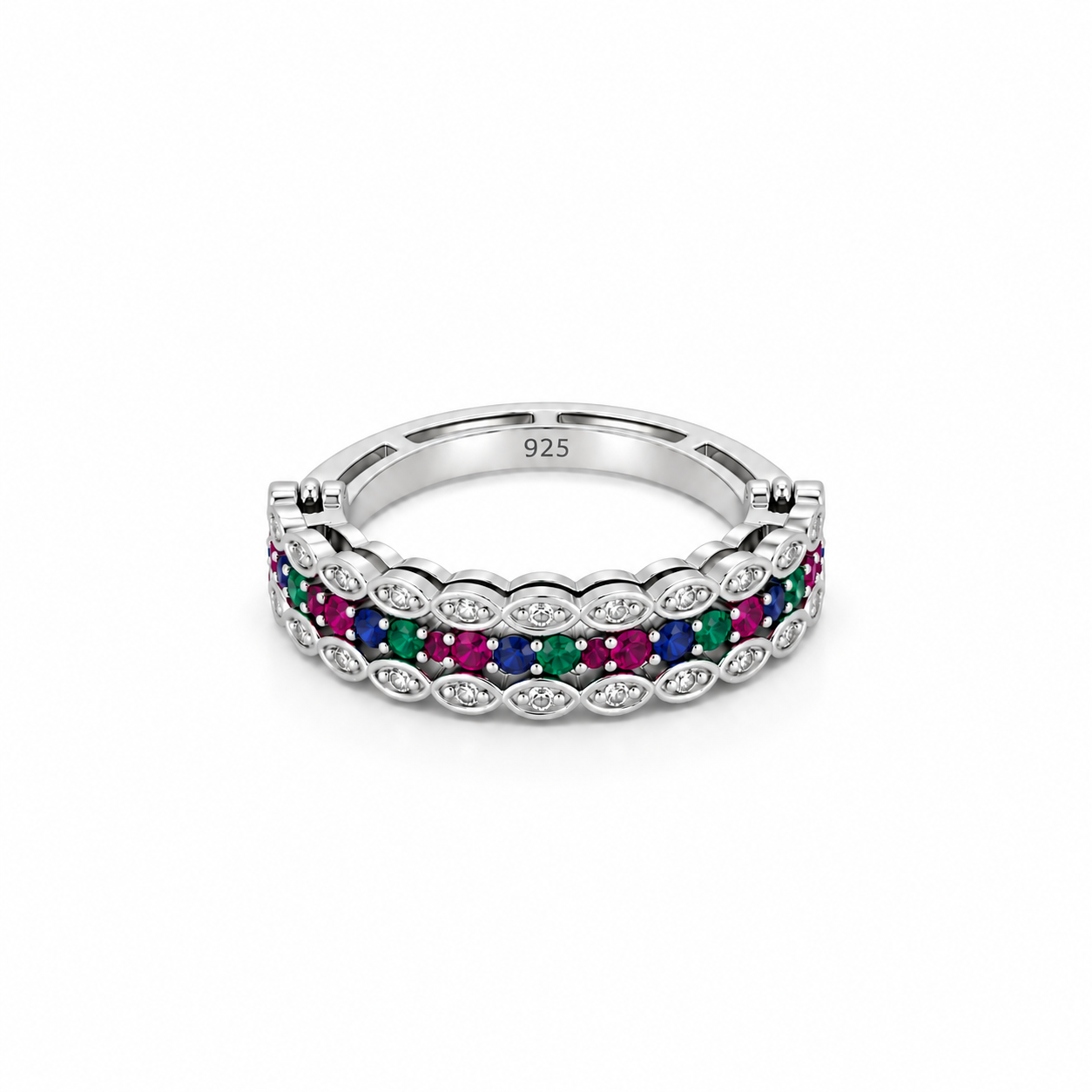 Multicolor CZ Ring