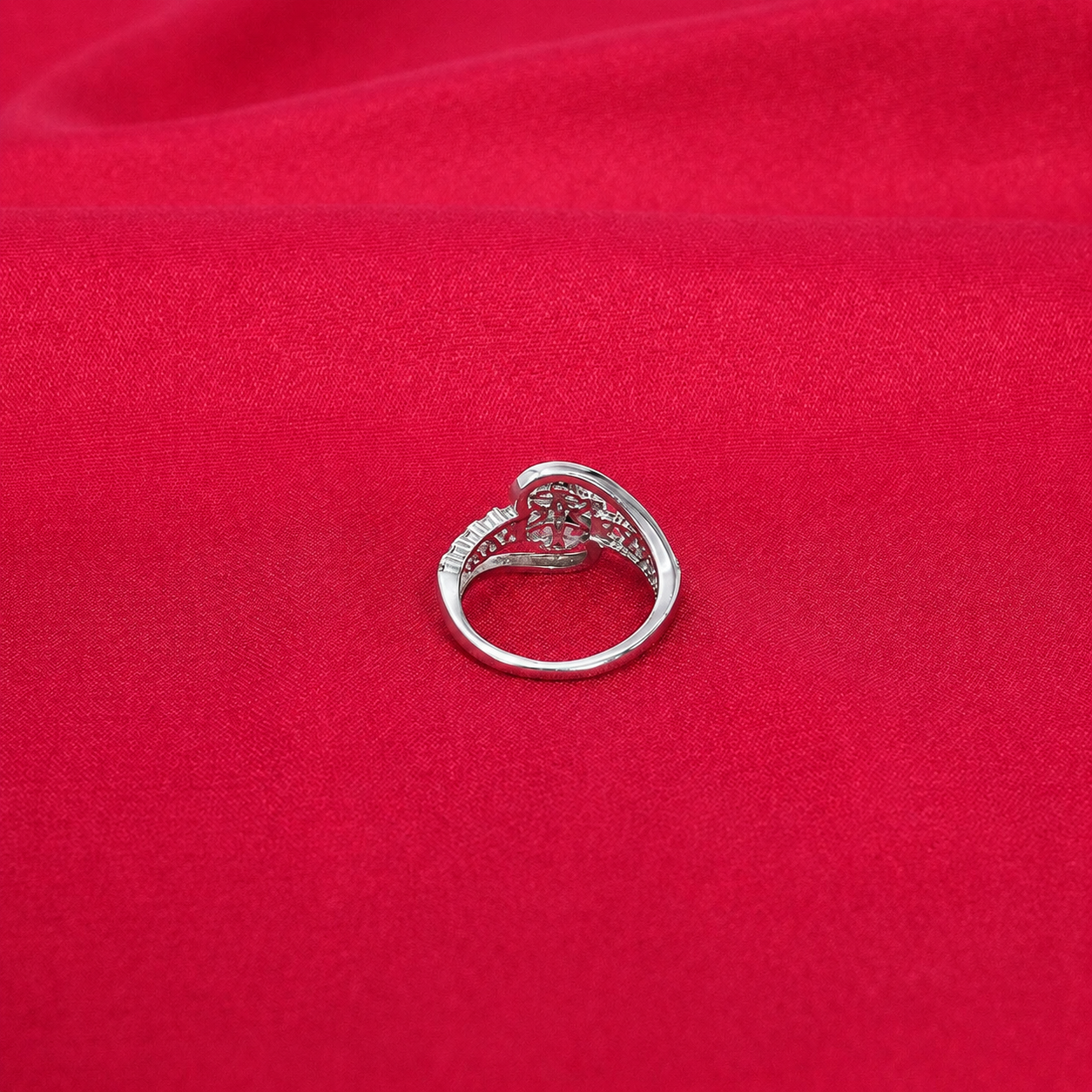 Crystal Blossom Ring – 925 Sterling Silver – OYA by Gemkara view 2