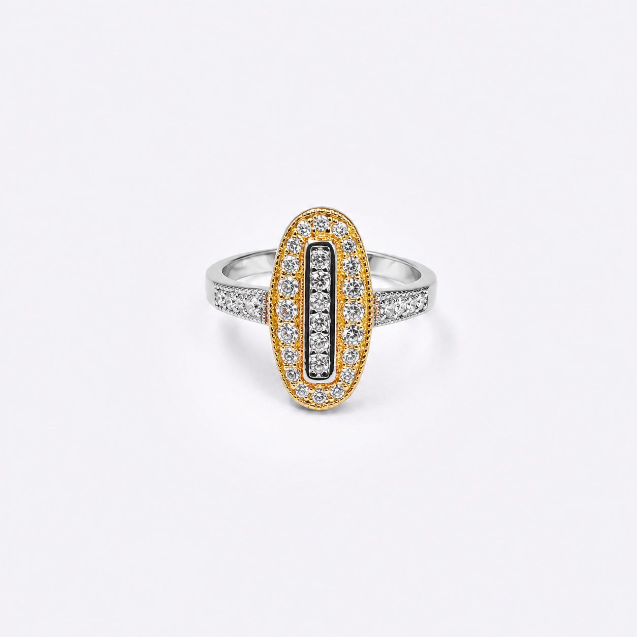 Golden Orbit Ring – 925 Sterling Silver – OYA by Gemkara view 4