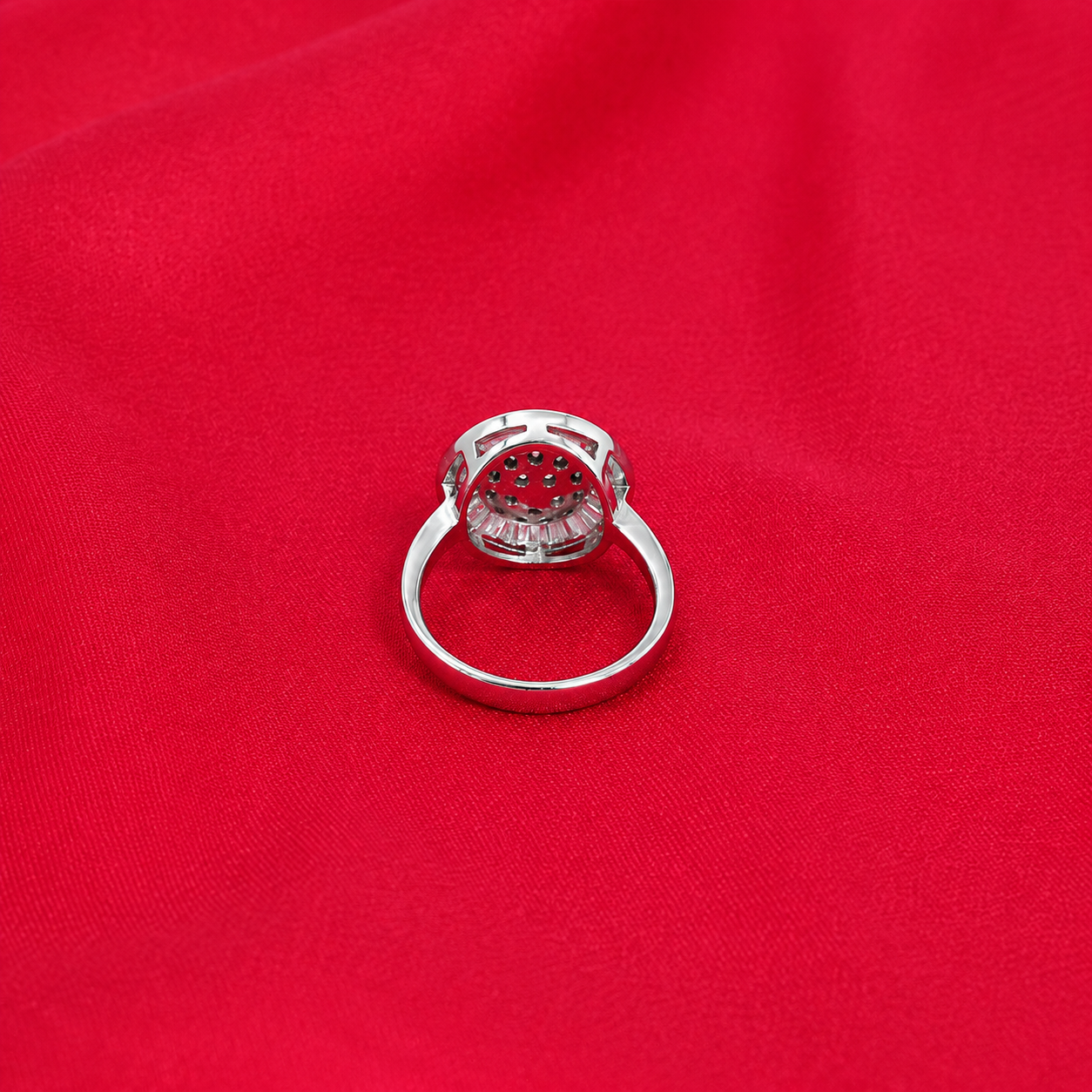 Diamond Sunburst Ring – 925 Sterling Silver – OYA by Gemkara view 2