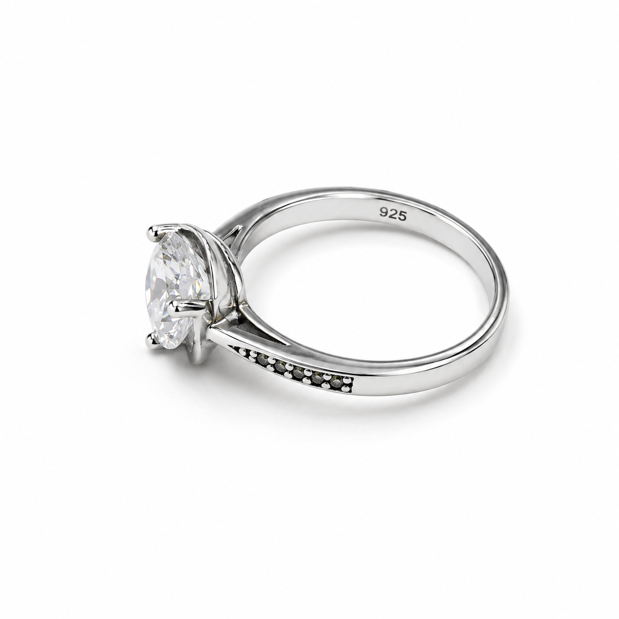 Celeste Solitaire Ring – 925 Sterling Silver – OYA by Gemkara view 2