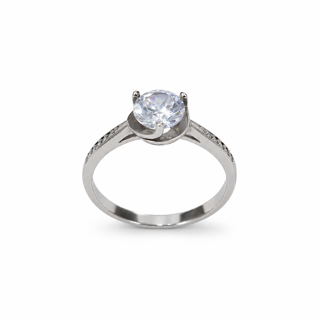 Celeste Solitaire Ring – 925 Sterling Silver – OYA by Gemkara view 4