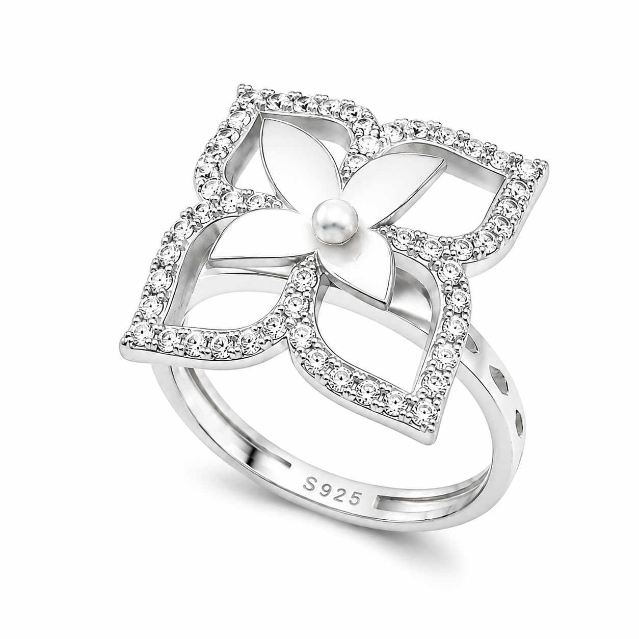 Bloom Petal Ring – 925 Sterling Silver – OYA by Gemkara view 1