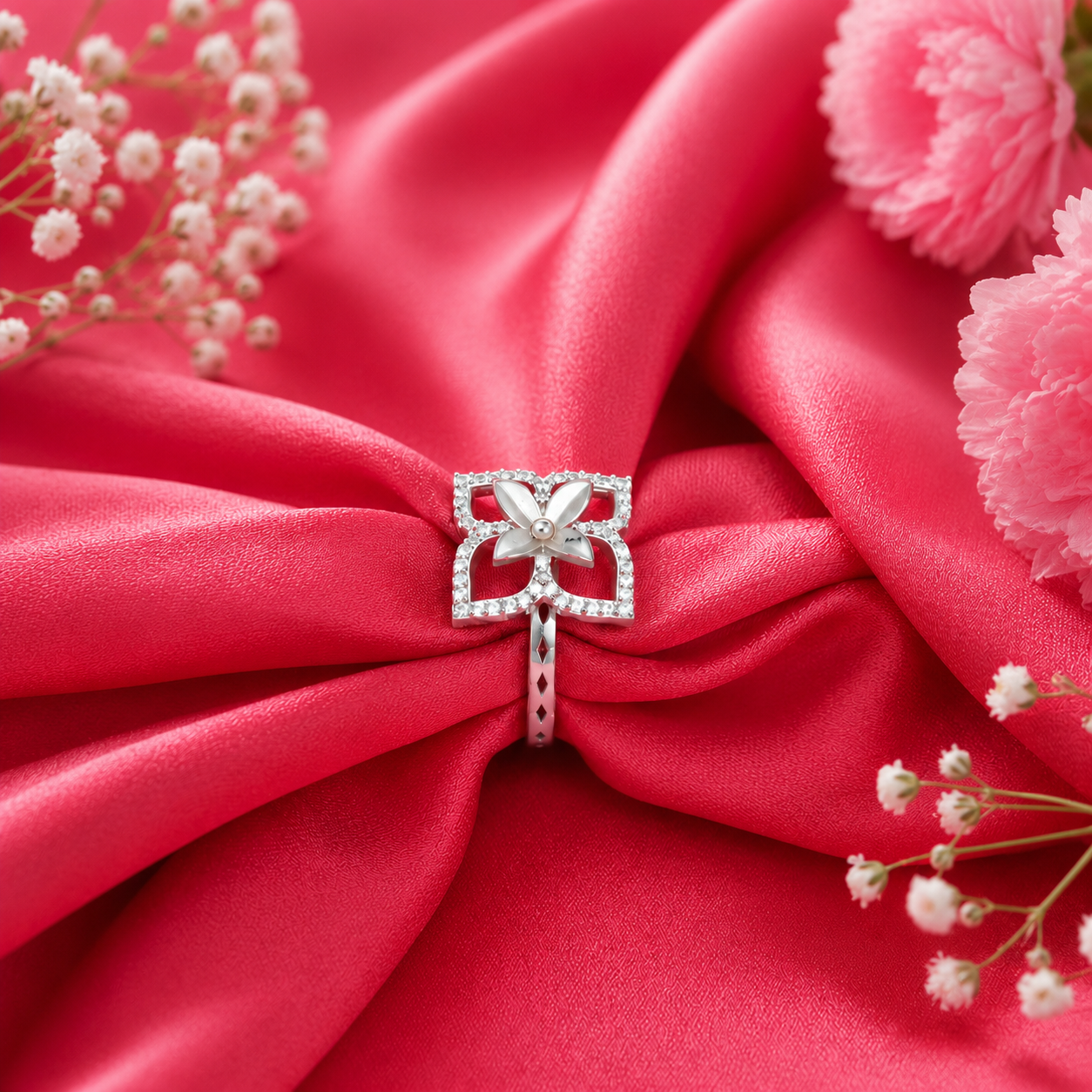 Bloom Petal Ring – 925 Sterling Silver – OYA by Gemkara view 2