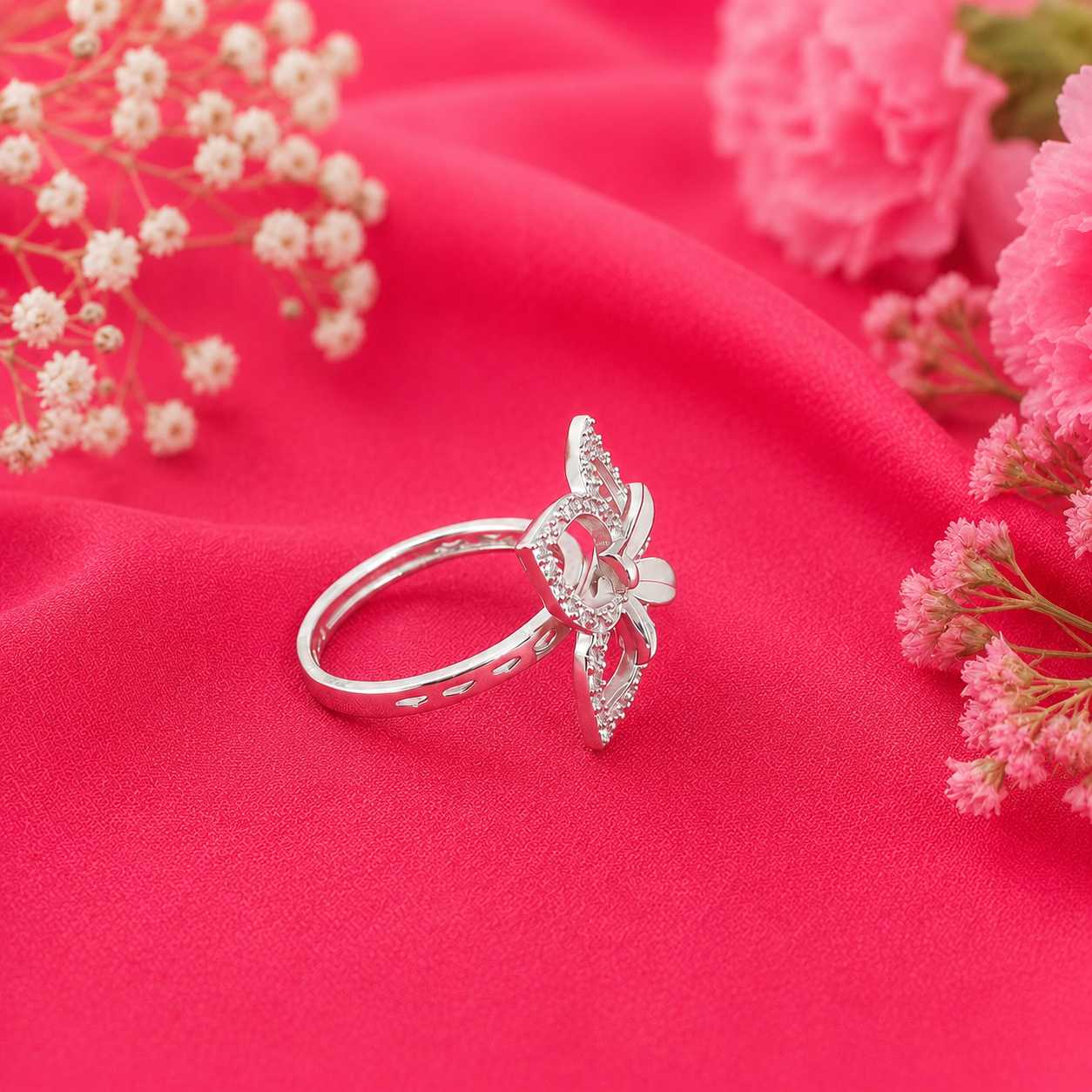 Bloom Petal Ring – 925 Sterling Silver – OYA by Gemkara view 4