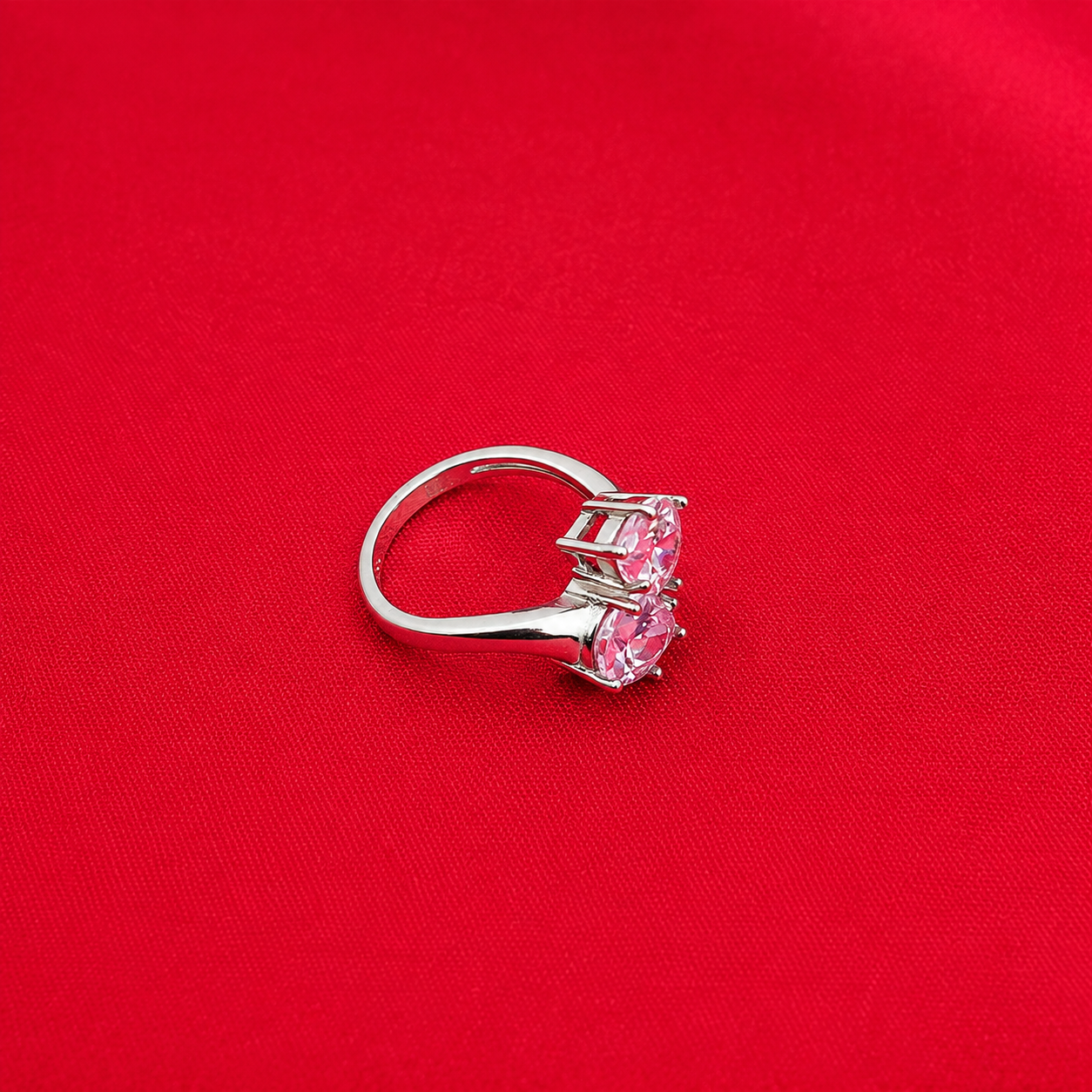 Twin Spark Ring – 925 Sterling Silver – OYA by Gemkara view 2