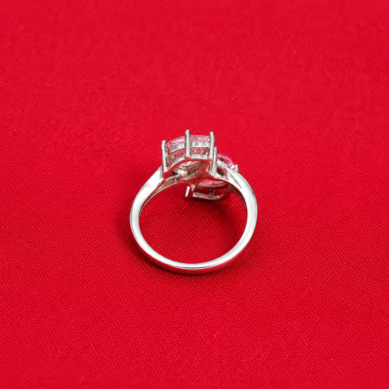 Twin Spark Ring – 925 Sterling Silver – OYA by Gemkara view 3