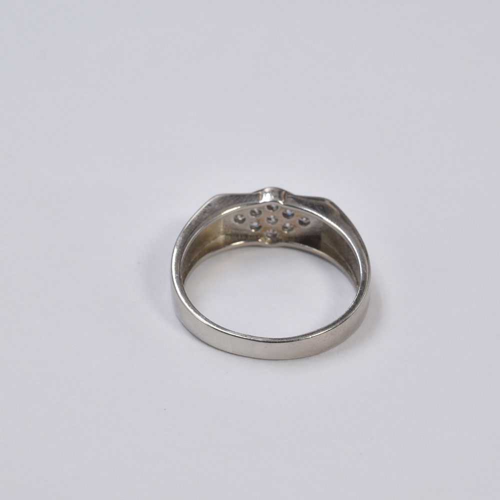 Men’s Silver CZ Cluster Ring