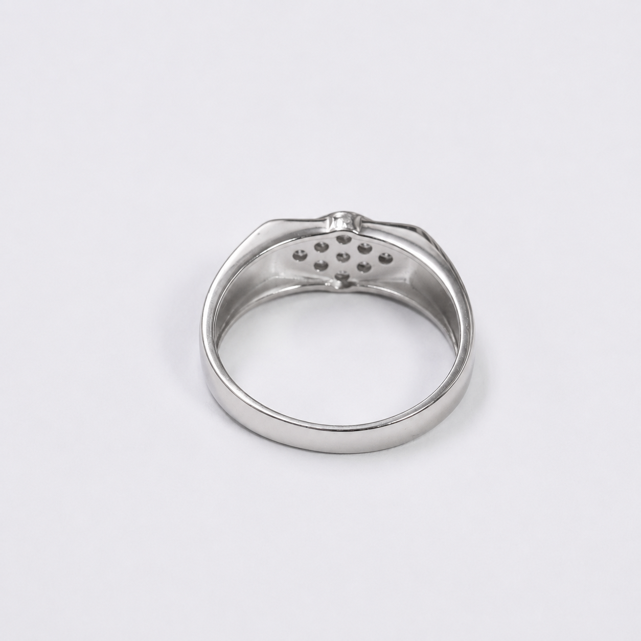 Men’s Silver CZ Cluster Ring – OYA by Gemkara view 4