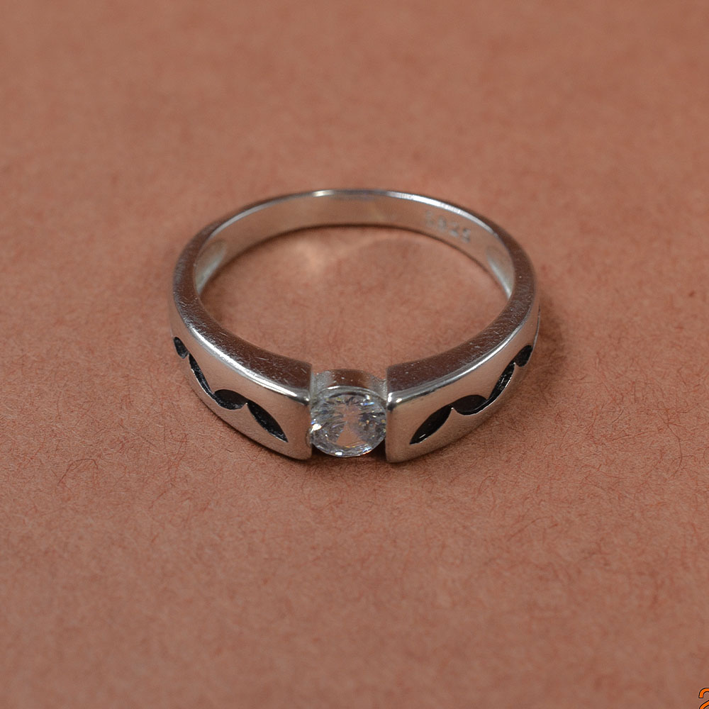silver black enamel cubic zirconia