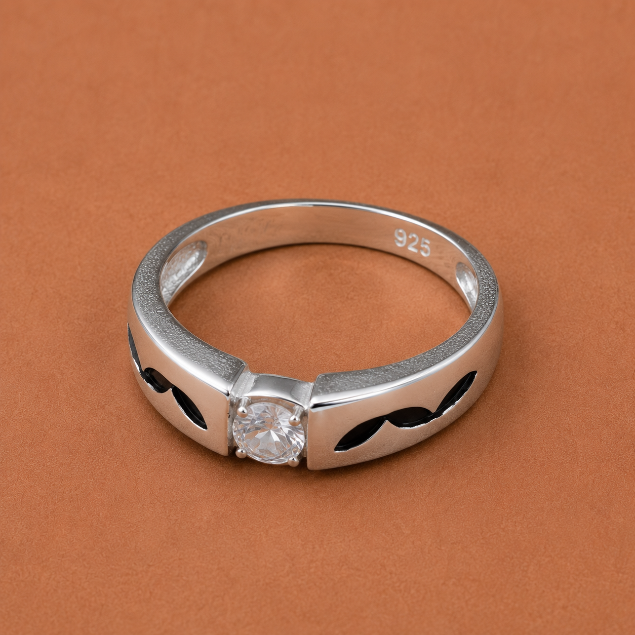black enamel cubic zirconia – 925 Sterling Silver – OYA by Gemkara view 3