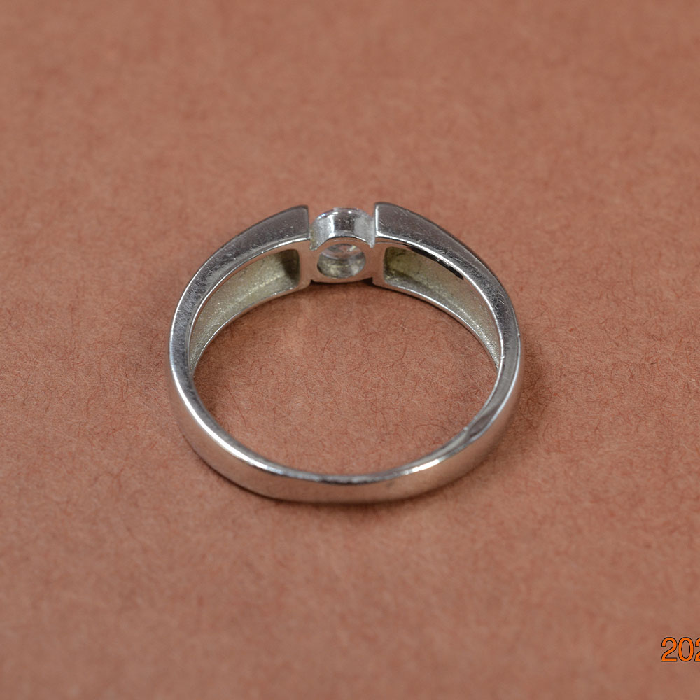 silver black enamel cubic zirconia
